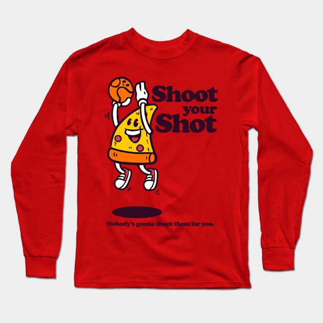 Shoot Your Shot Long Sleeve T-Shirt by mankeeboi